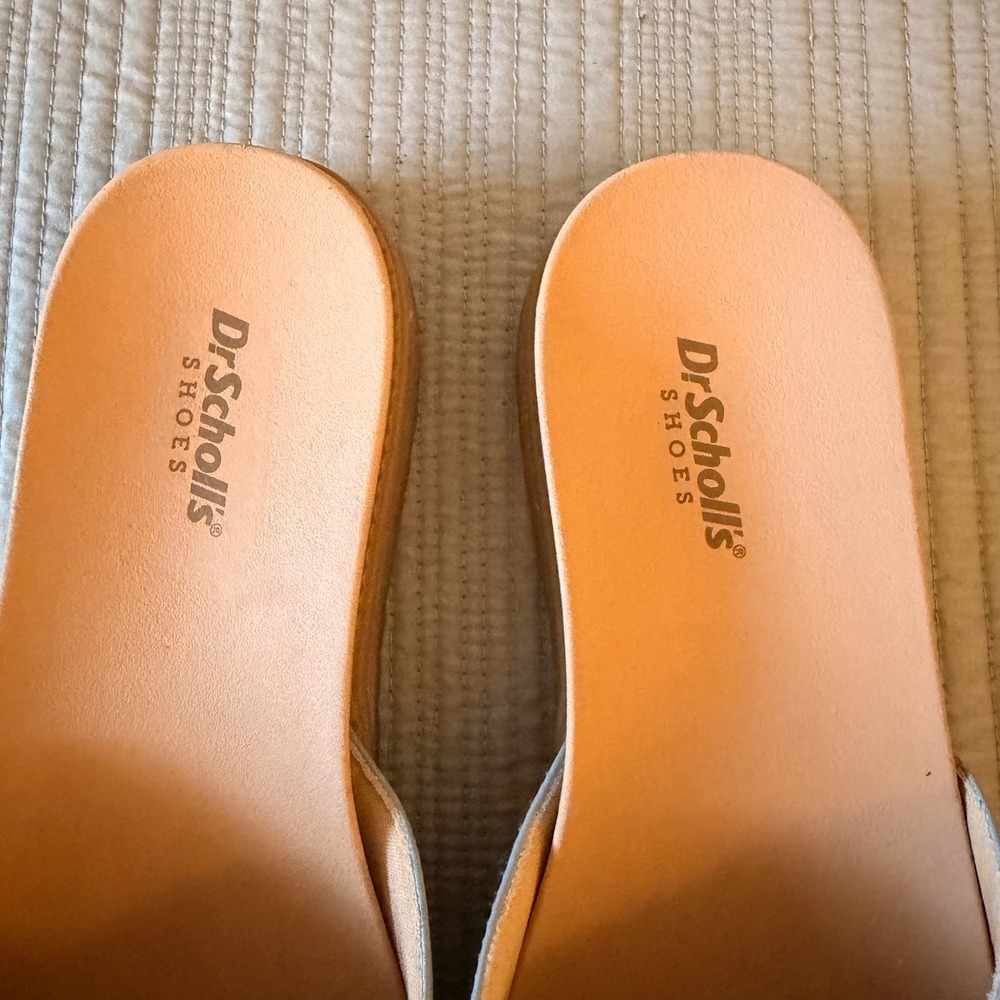 NEW Dr. Scholls Women's Island Icon Light Blue Slide Sandals Platform Wedge 8.5M - Picture 6 of 8